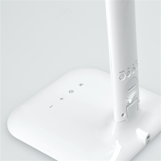 Solight WO43 - Stolní stmívatelná lampička s displejem bílém lesku