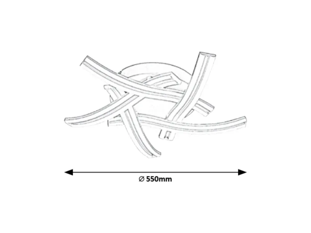 Rabalux 5890 TULIO - LED stropní lustr v bílé barvě 60W, 3000K, Ø 55cm