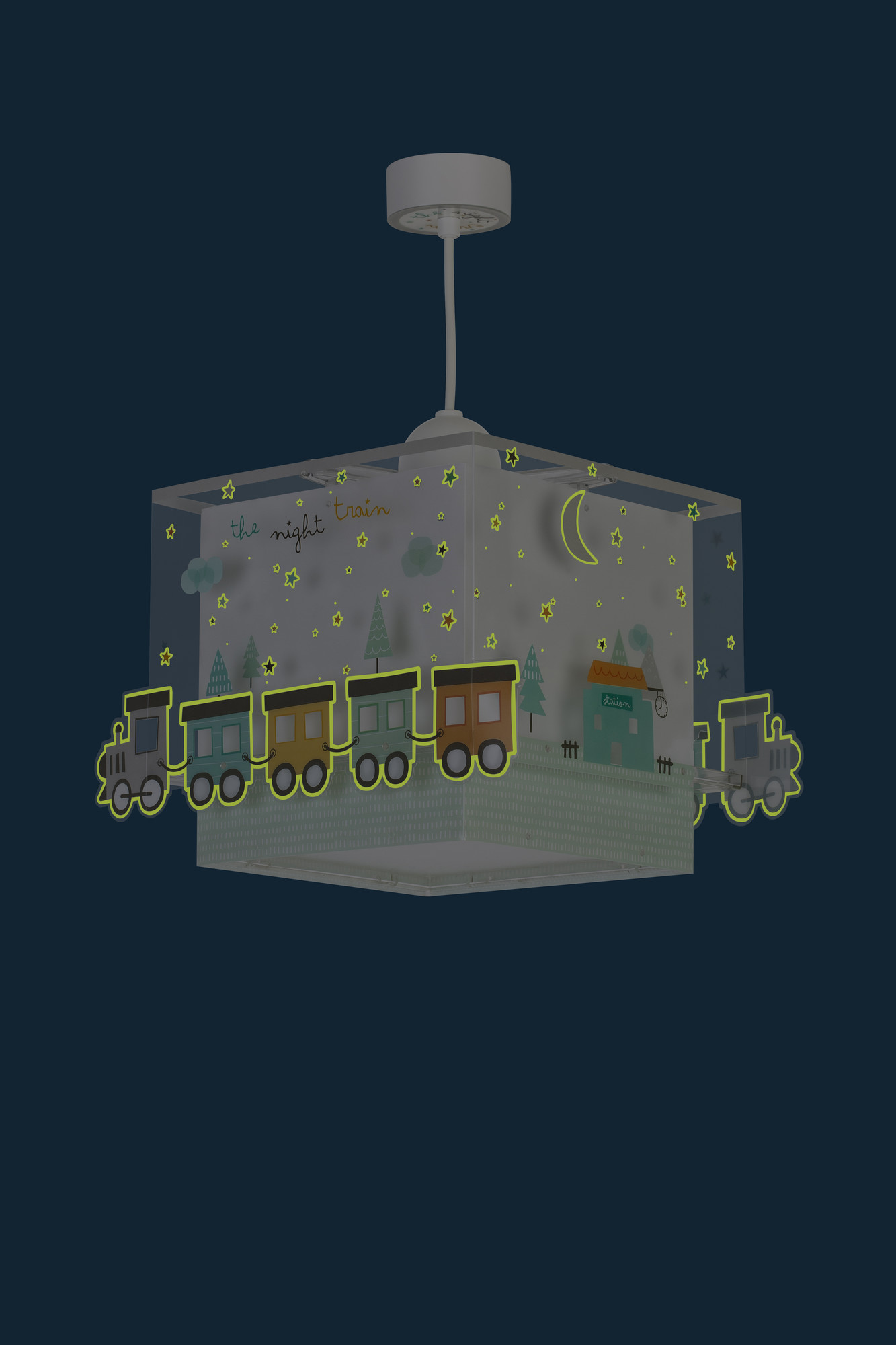 Dalber 63532 THE NIGHT TRAIN - Dětské závěsné svítidlo s vláčkem + Dárek LED žárovka