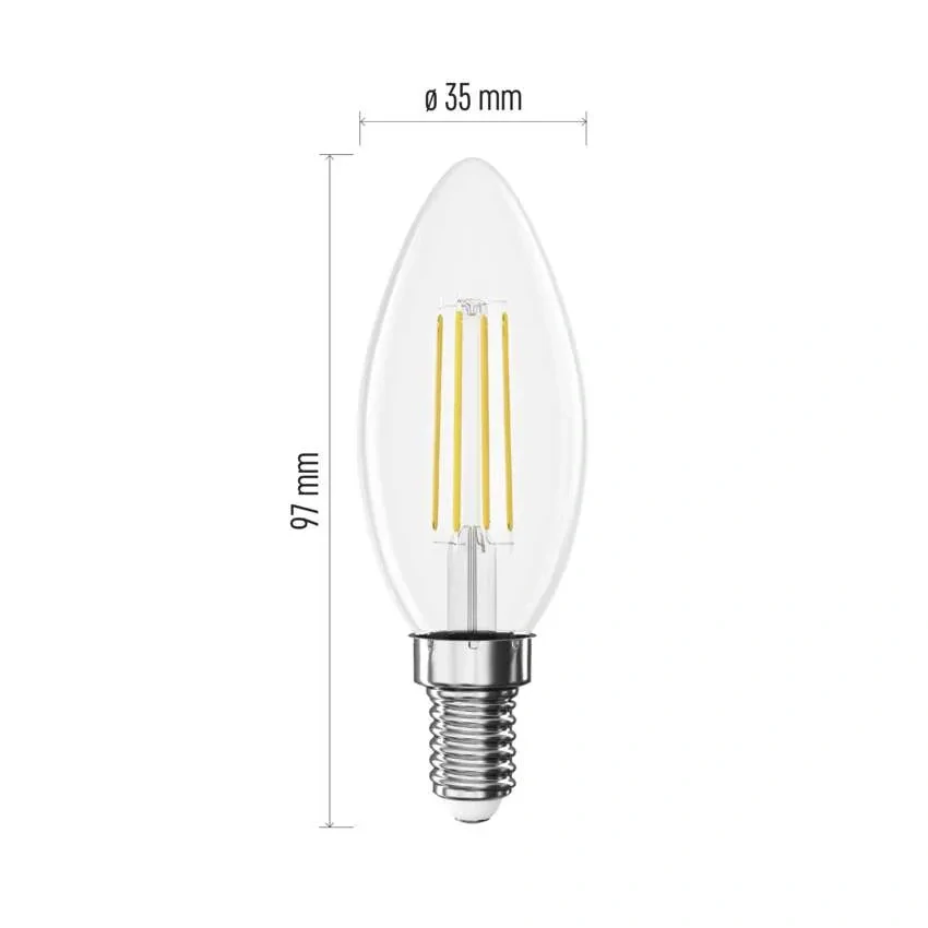 EMOS ZF3D22 CRYSTAL RETRO - Retro LED E14 žárovka 3,4W = 40W, svíčka, LED filament