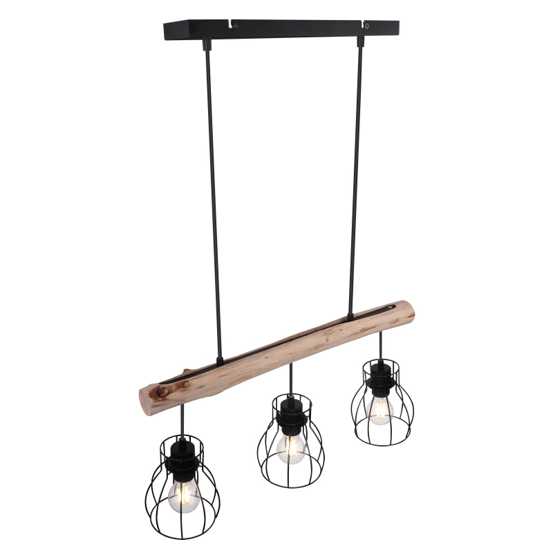 Globo 15326-3N MINA - Závěsný retro lustr 3 x E27, 60cm šířka