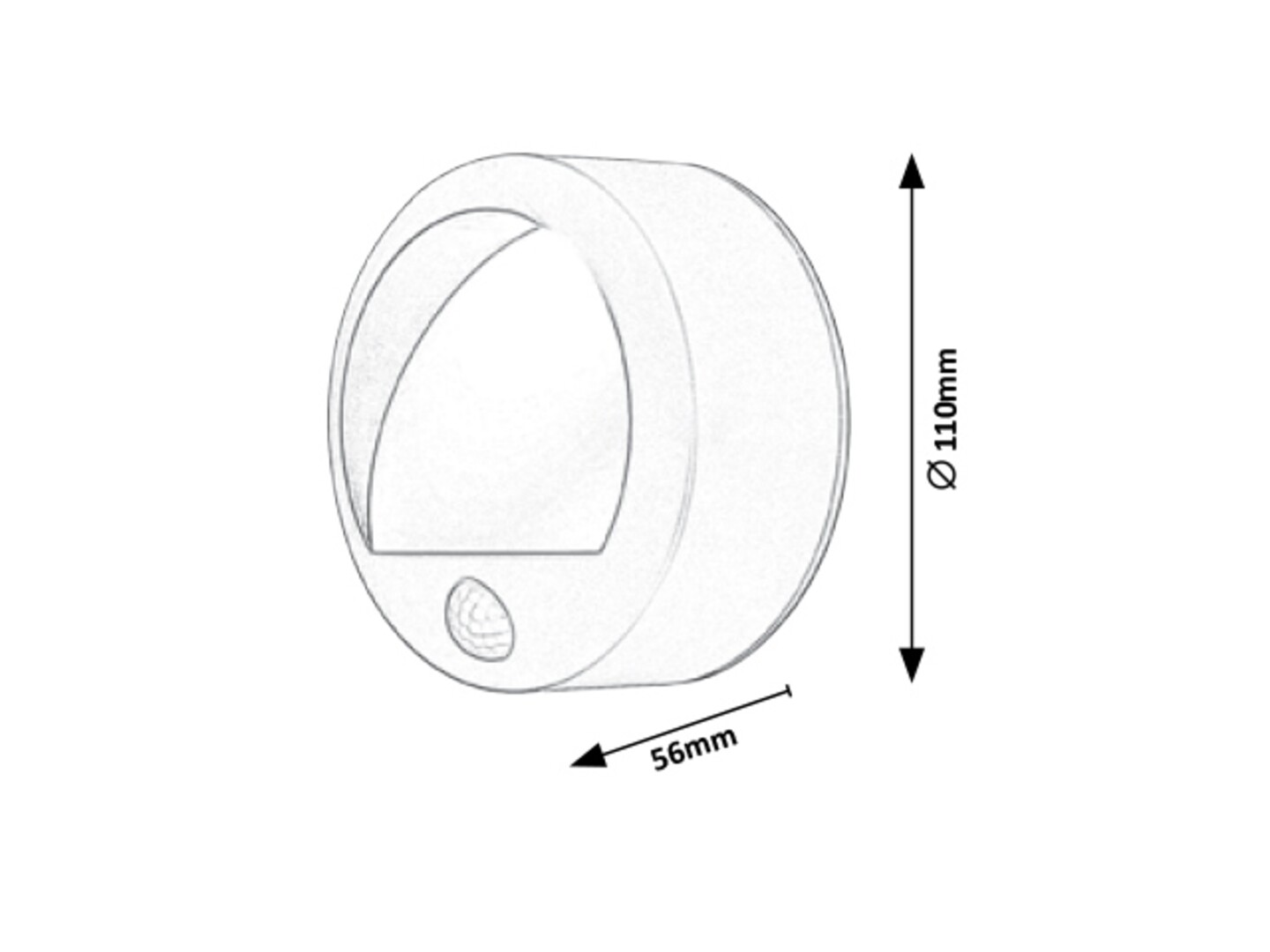 Rabalux 7980 AMARILLO - Venkovní nástěnné svítidlo se senzorem na tužkové baterky IP44
