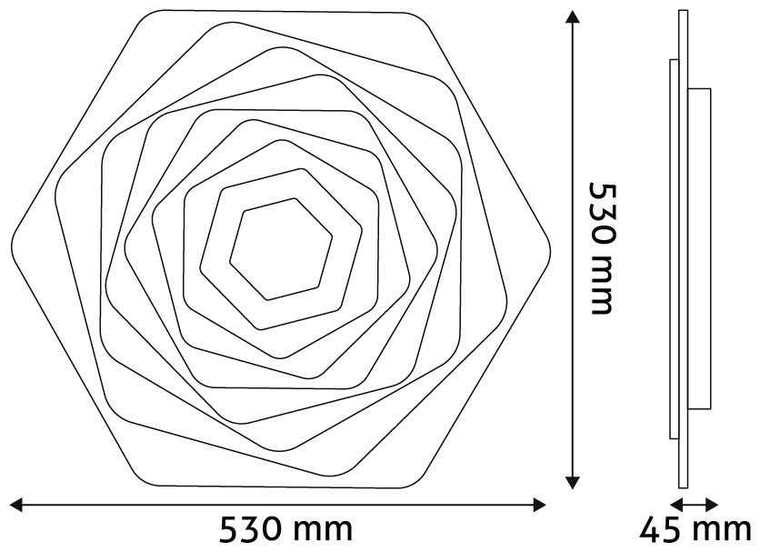 Avide design ATINA - LED stropní svítidlo v bílé barvě s dálkovým ovladačem 3000K - 6400K, 85W, 7790lm