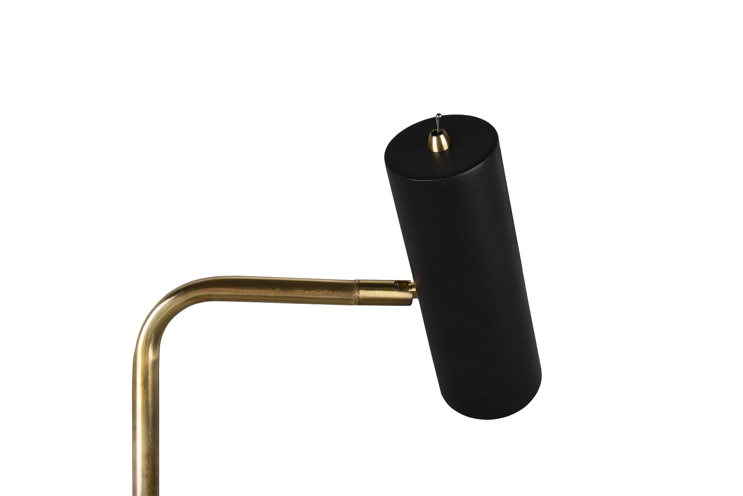 Trio Leuchten 412400108 MARLEY black + brass - Čtecí stojací lampa v barvě černé a mosazné, 1 x GU10, 151cm