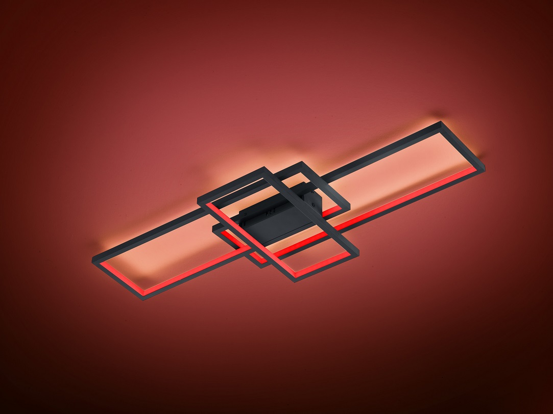 Trio Leuchten 652610342 THIAGO - LED RGB stropní lustr, aplikace WIZ, LED 36W, 3000K - 6000K + RGB, 104 x 42cm, antracit