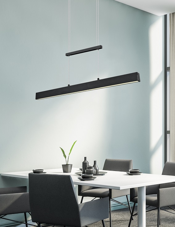 Trio Leuchten R32043132 PAROS - Závěsný stahovací lustr stmívatelný klasickým vypínačem, LED 21W + 11W, 3000K, 3000lm + 1500lm, 90cm