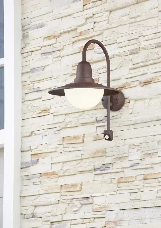 Trio Leuchten 207269124 NORMAN - Nástěnné venkovní svítidlo s čidlem pohybu, IP44, 1 x E27, výška 45cm + Dárek LED retro žárovka