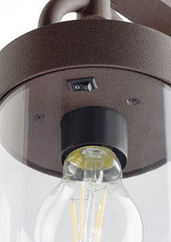 Trio Leuchten 404160124 SAMBESI - Venkovní lampa s možností aktivace automatického senzoru DEN / NOC, IP44, 1 x E27, 100cm