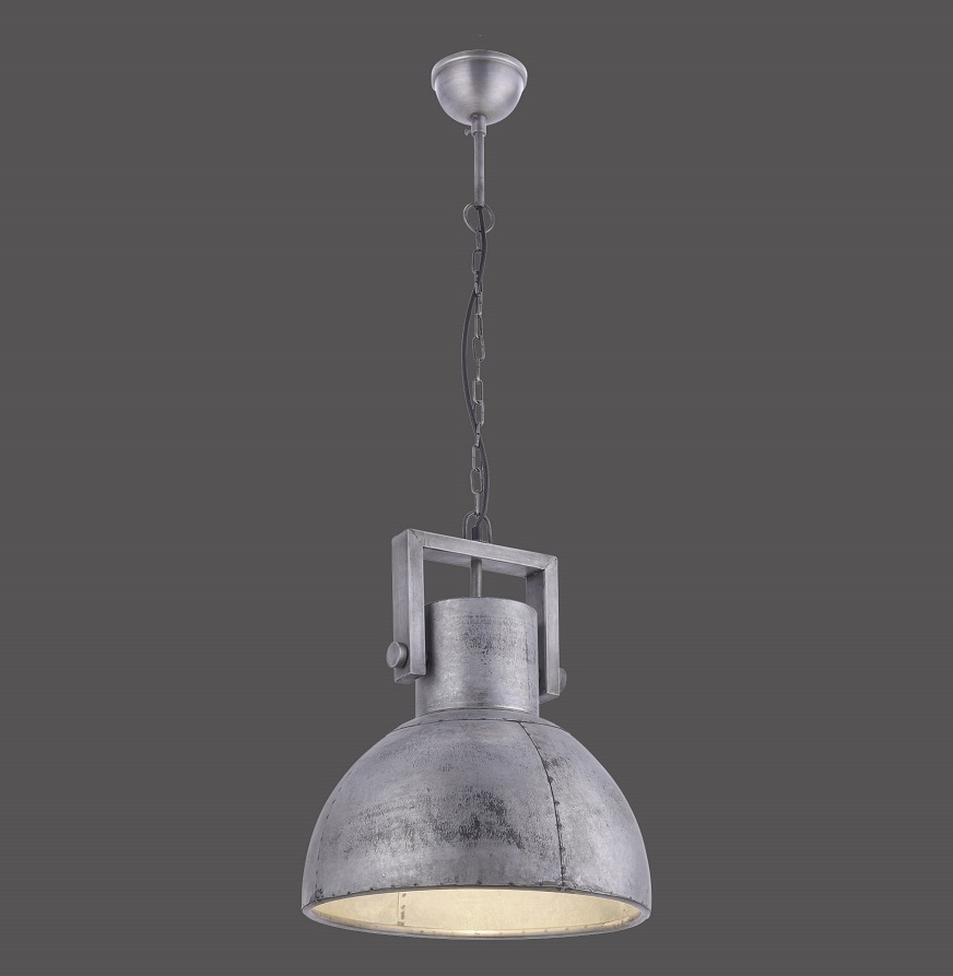 Leuchten Direkt 11484-77 SAMIA- Industriální kovový lustr 1 x E27, Ø 40cm