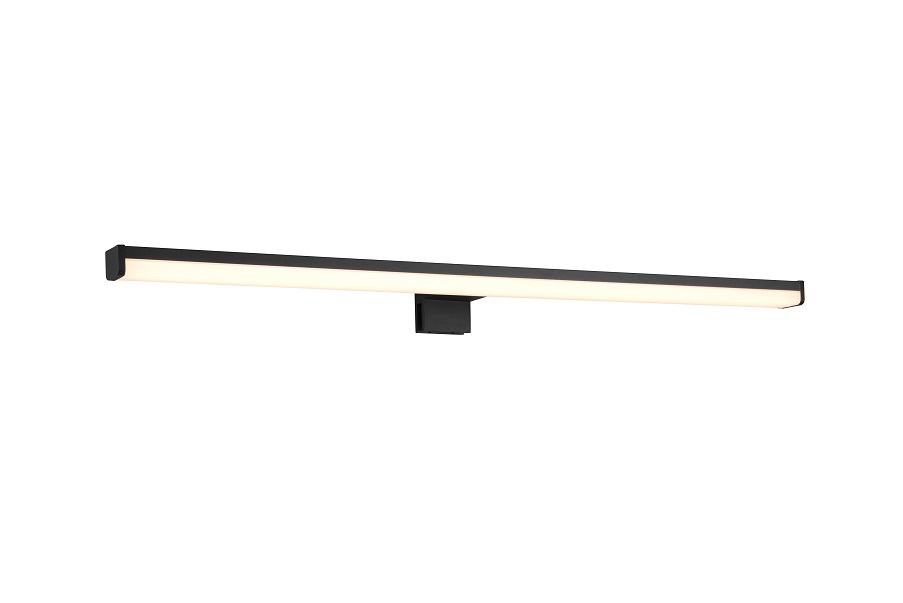 Trio Leuchten 284116032 LINO - Koupelnové LED svítidlo v černé barvě s montáží na zrcadlo, zeď i skříňku 11,5W, 3000K, IP44, 60cm