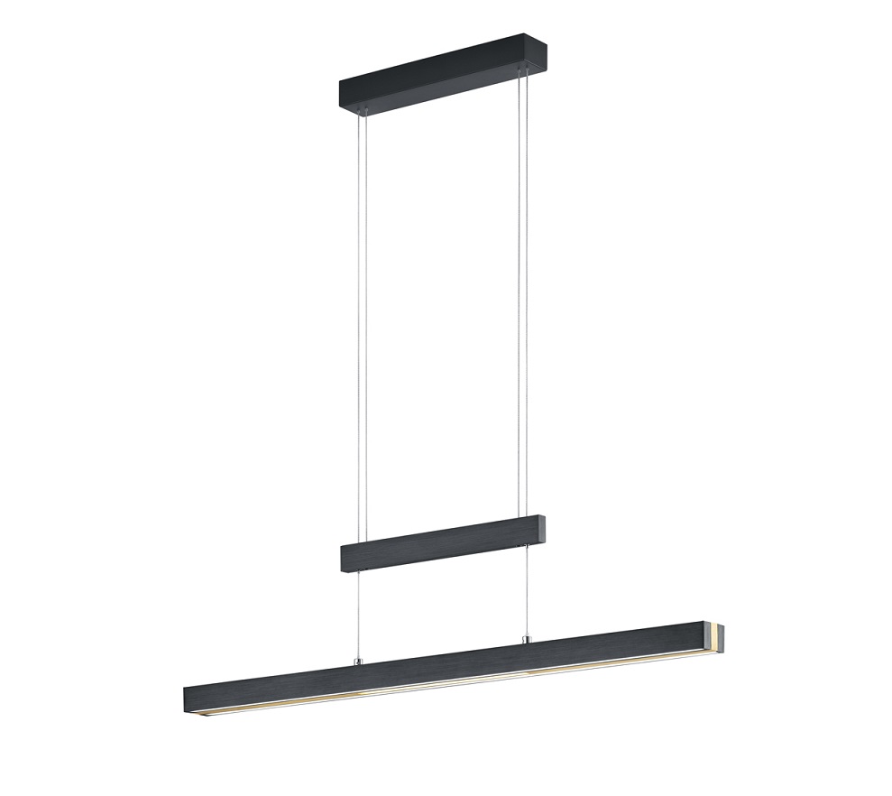 Trio Leuchten 375310502 TRAJAN - LED stahovací svítidlo nad stůl, dotykem stmívatelné, LED 42W + 12W, 2700K - 5000K, šířka max 150cm