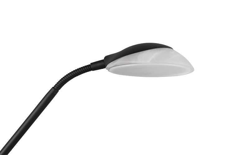 Trio Leuchten R40073532 ORSON - Moderní stojací LED stmívatelná lampa v černé barvě LED 28W + 6W, 3000K, 180cm