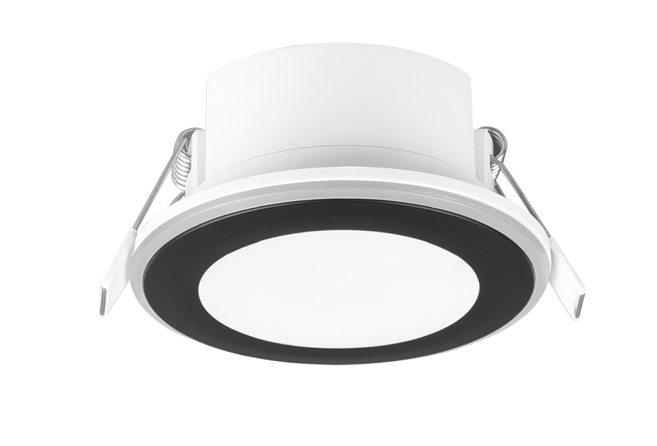 Trio Leuchten 652310132 AURA - LED podhledové svítidlo v bílo černé barvě, LED 5W, 3000K, Ø 8cm