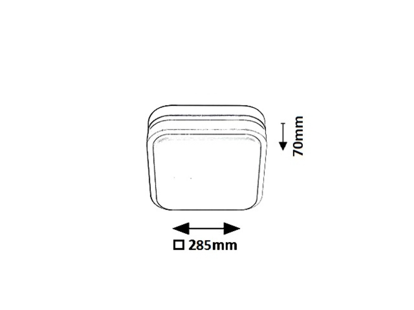 Rabalux 8850 HAMBURG - LED venkovní stropní čtvercové svítidlo v antracitové barvě, 12W, 4000K, IP44, 28 x 28cm