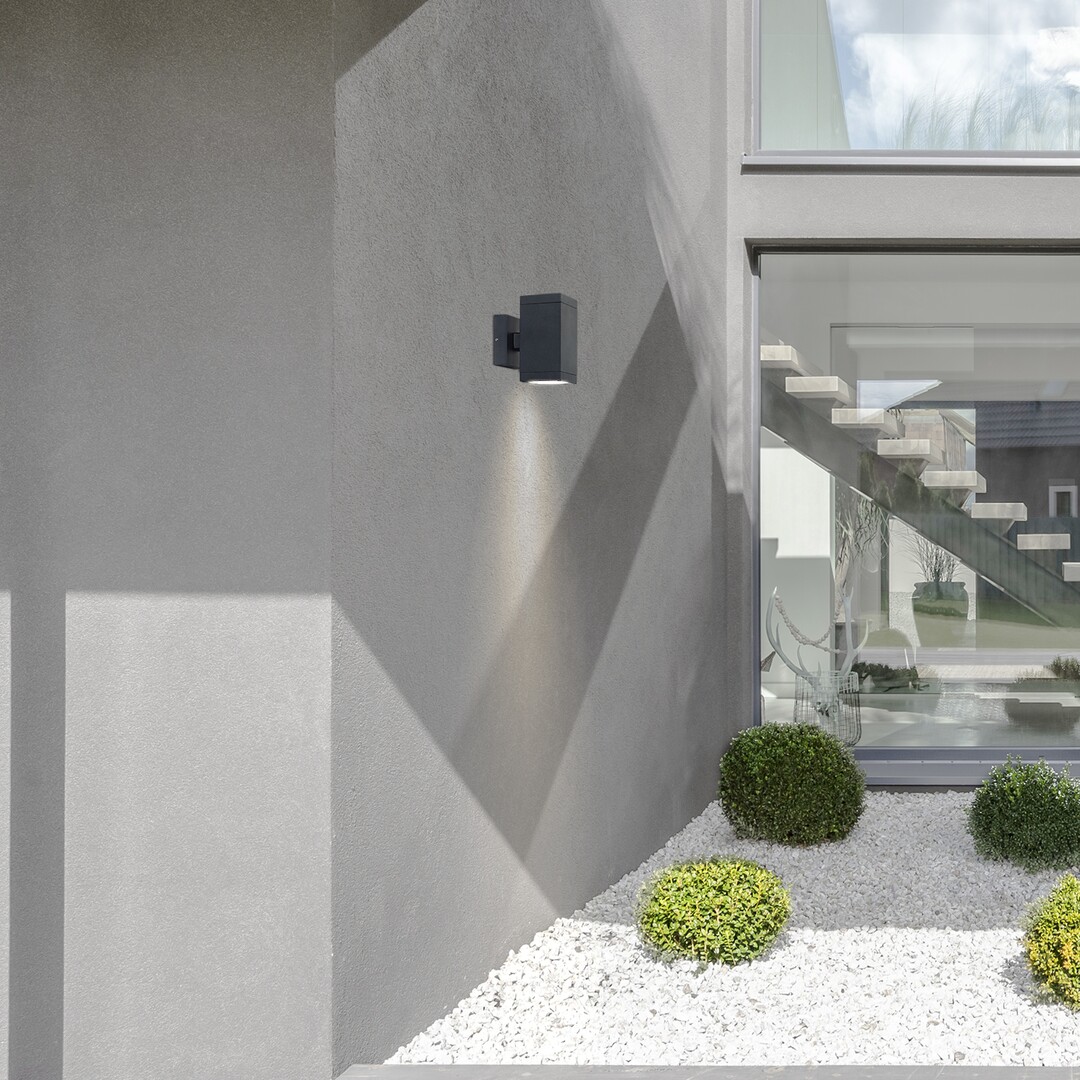 Rabalux 7888 BUFFALO - Nástěnné venkovní svítidlo v antracitové barvě, 2 x GU10, IP54