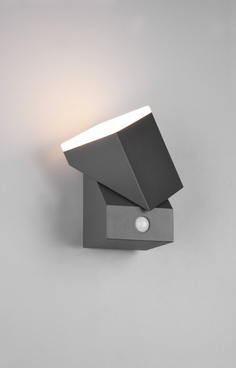 Trio Leuchten 270669142 AVON - Nástěnné venkovní svítidlo s natáčecí hlavou a senzorem pohybu, LED 7W, 3000K, IP54