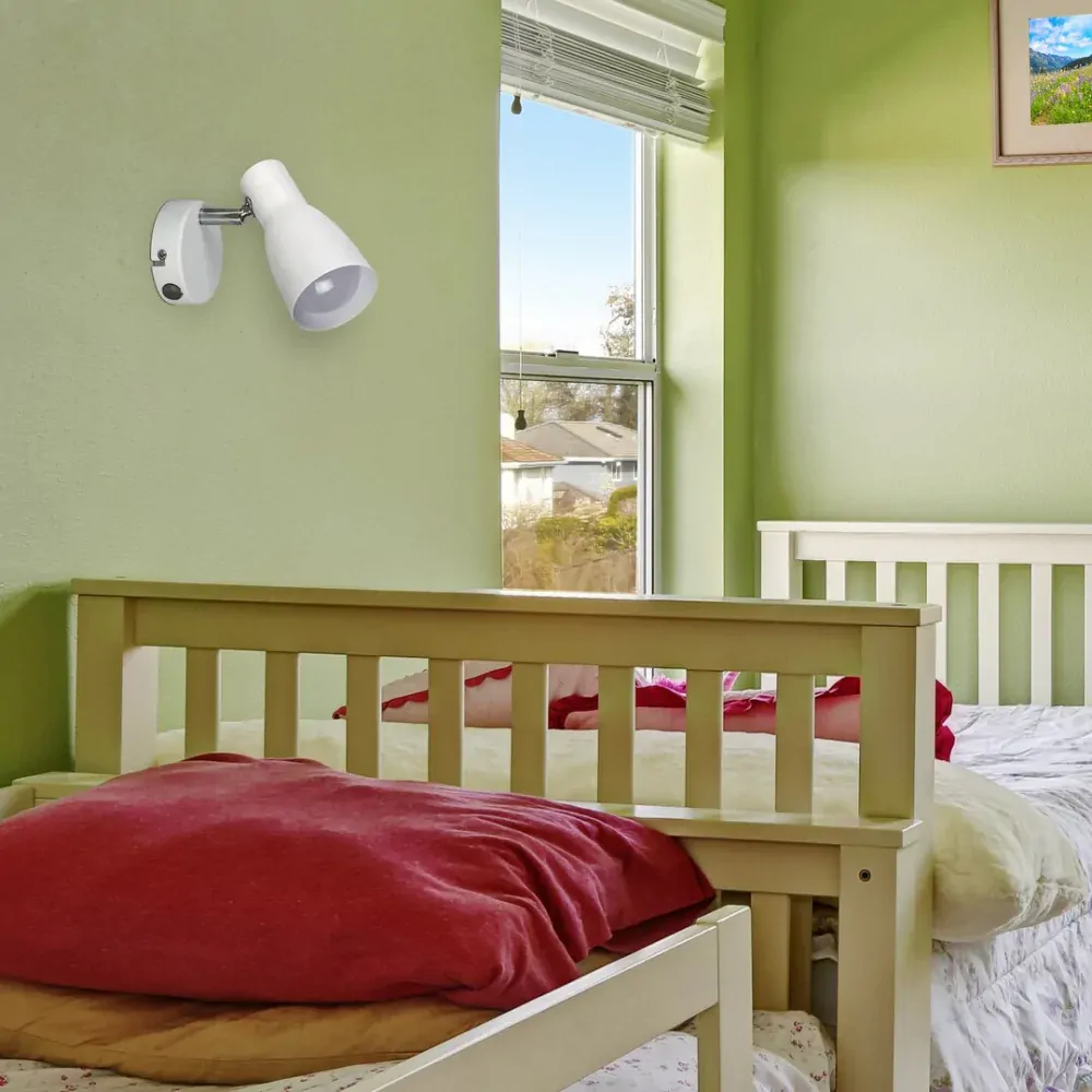 Rabalux 6025 EBONY - Bodové svítidlo v bílé barvě s vypínačem, 1 x E27