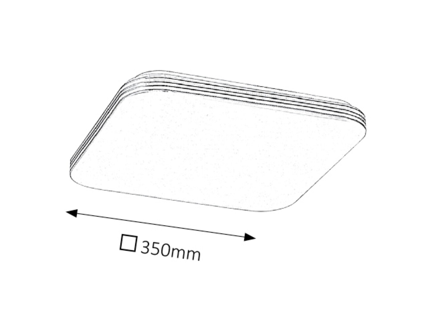 Rabalux 71176 OSCAR - LED svítidlo na strop, slim provedení, LED 18W, 4000K, 33 x 33cm