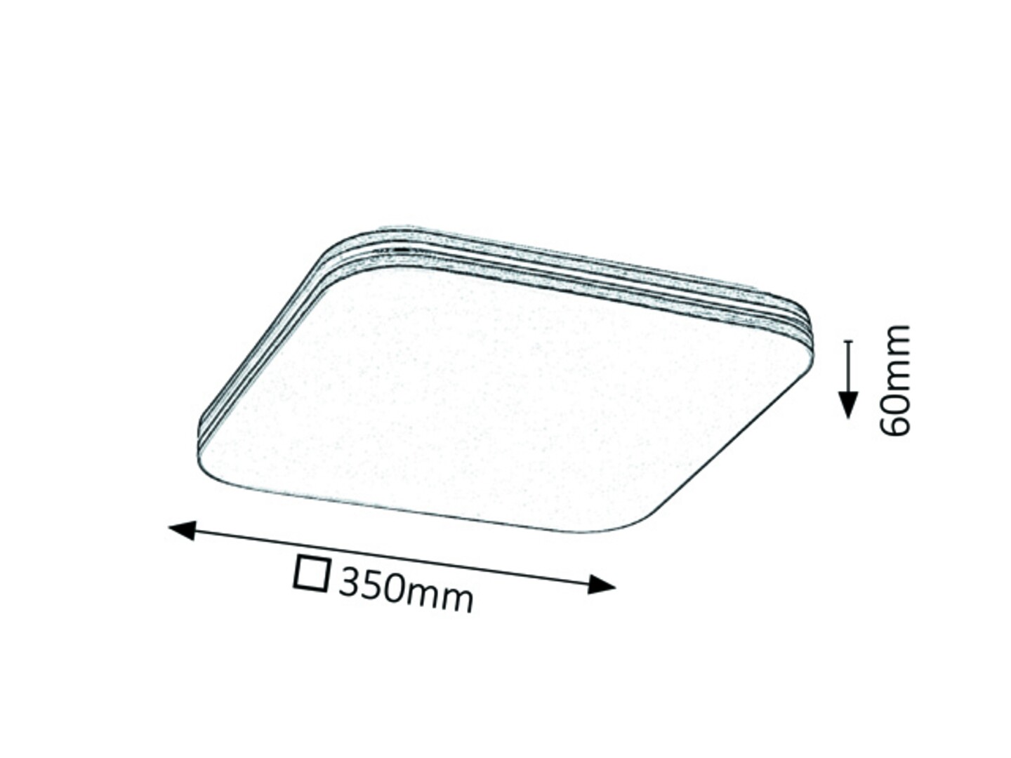 Rabalux 71180 OSCAR - LED svítidlo na strop, slim provedení, LED 18W, 3000K, 33 x 33cm
