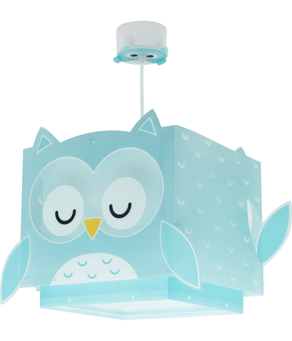 Dalber 64392 LITTLE OWL - Dětský lustr se sovičkou a s fosforeskujícími motivy + Dárek LED žárovka