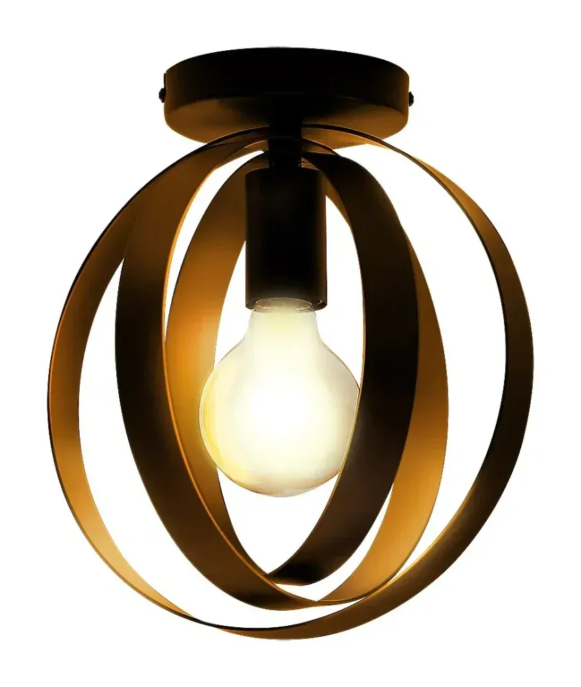 Rabalux 5359 CORTADO - Stropní černé retro svítidlo, 1 x E27, Ø 25cm