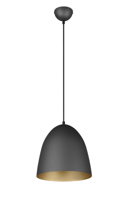 Trio Leuchten R30661080 TILDA - Závěsný kovový lustr v černo zlaté barvě, 1 x E27, Ø 25cm