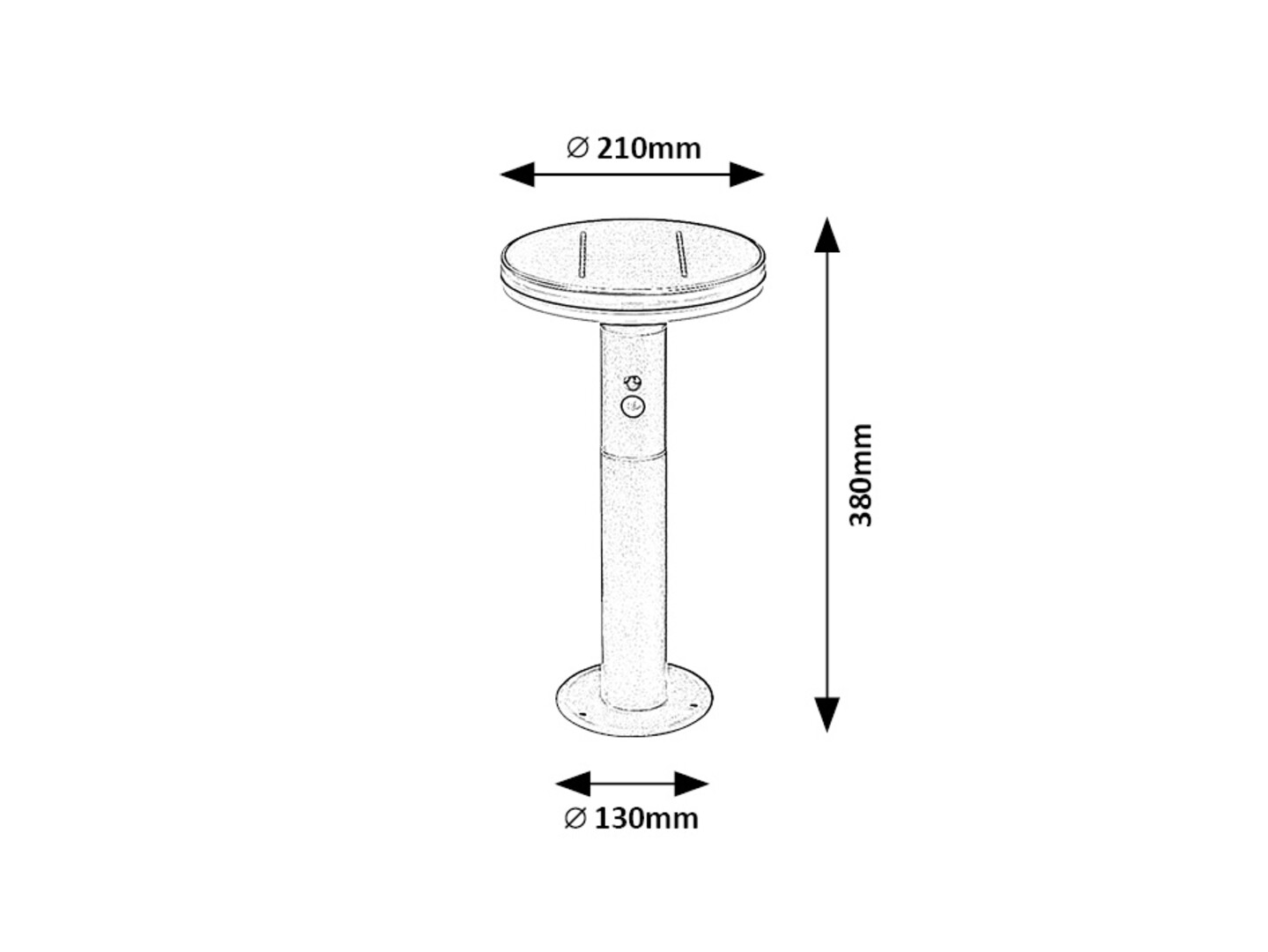 Rabalux 77018 ALASKA - LED solární stojací svítidlo s pohybovým čidlem, 10W, IP44, 38cm