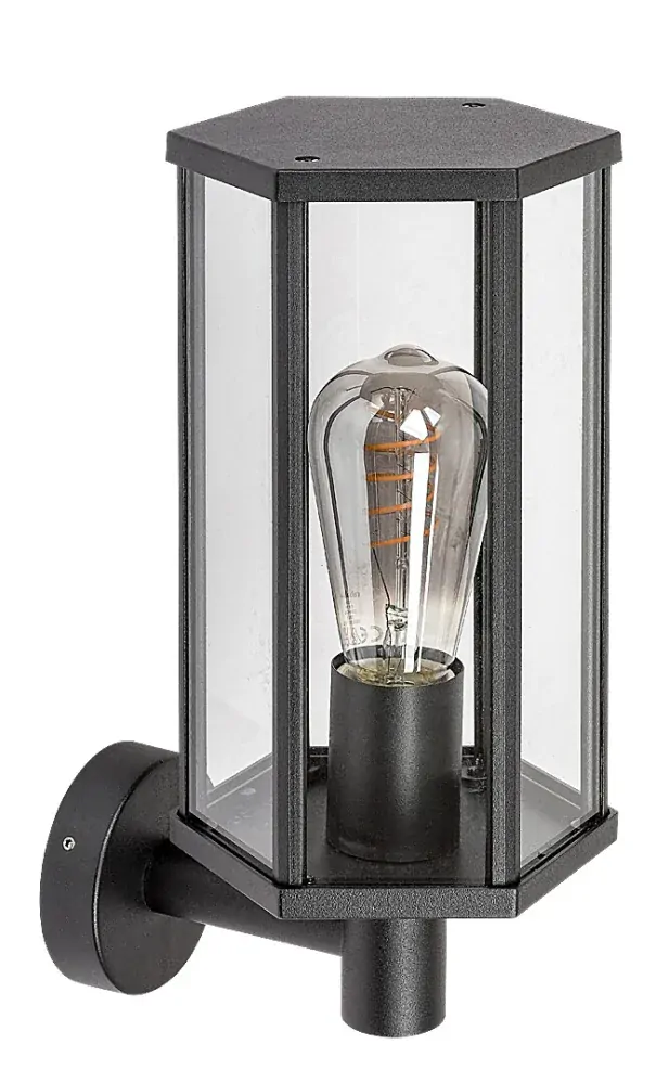 Rabalux 7239 DUBROVNIK - Nástěnné venkovní svítidlo v černé barvě, 1 x E27, IP44