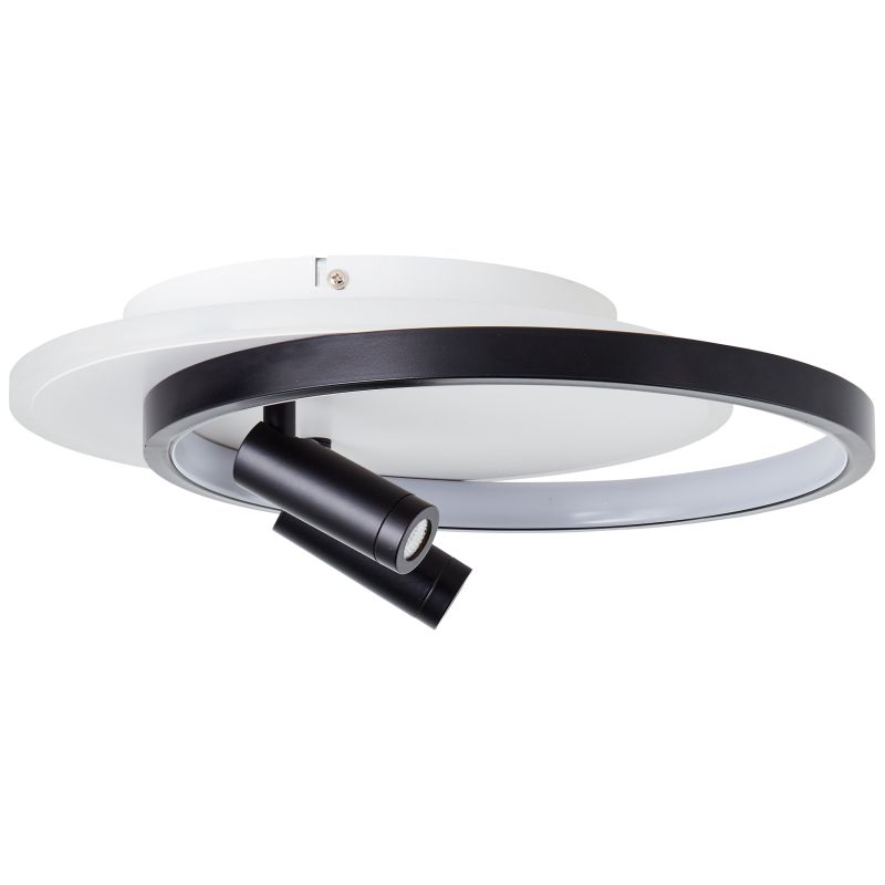 Brilliant G99753/76 EUNOMIA - LED moderní stropní svítidlo v bílé a černé barvě, stmívatelné vypínačem LED 26W, 3000K, 35 x 30cm