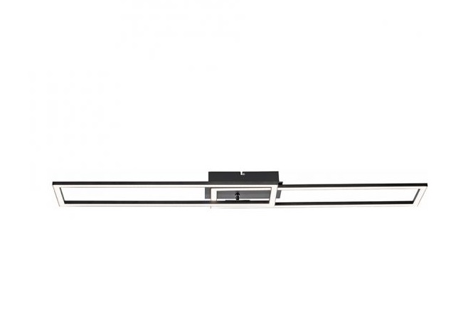 Leuchten Direkt 14691-18 IVEN - LED stropní vypínačem stmívatelné svítidlo v černé barvě, 40W, 3000K, 101 x 20cm