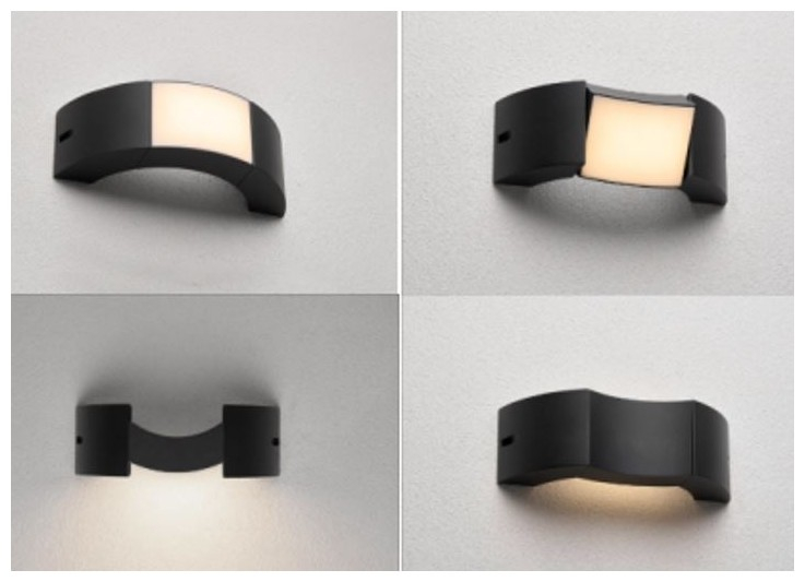 Avide AOLWR6WW-BEI  BEIRUT - Venkovní LED černé svítidlo s natáčecím LED hlavou, 6W, 3000K, IP54