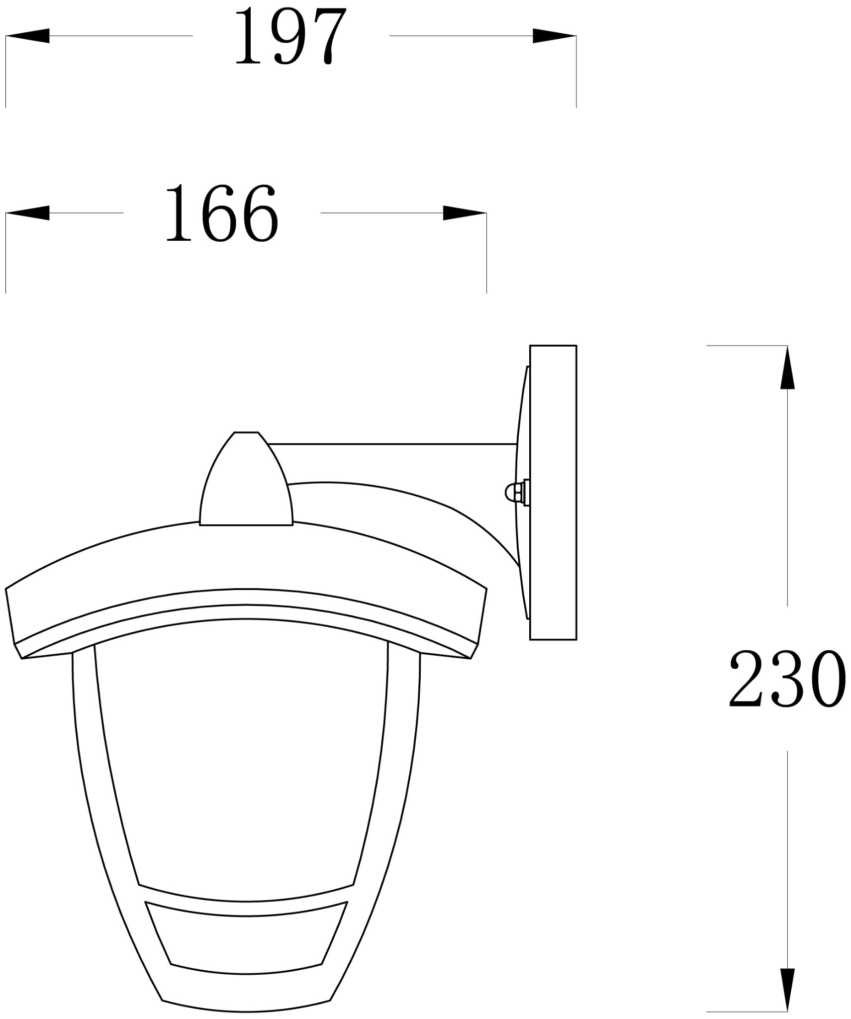 Avide AOWL-1XE27-ARIA-U - Venkovní nástěnné hliníkové svítidlo  1 x E27, IP44