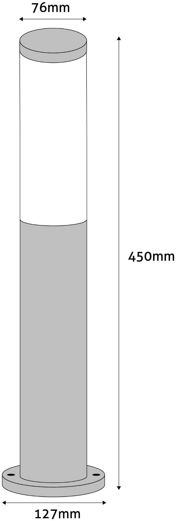 Avide AOLPE27-BOC-SN BOCA - Venkovní stojací stříbrná lampa, 1 x E27, IP44, 45cm
