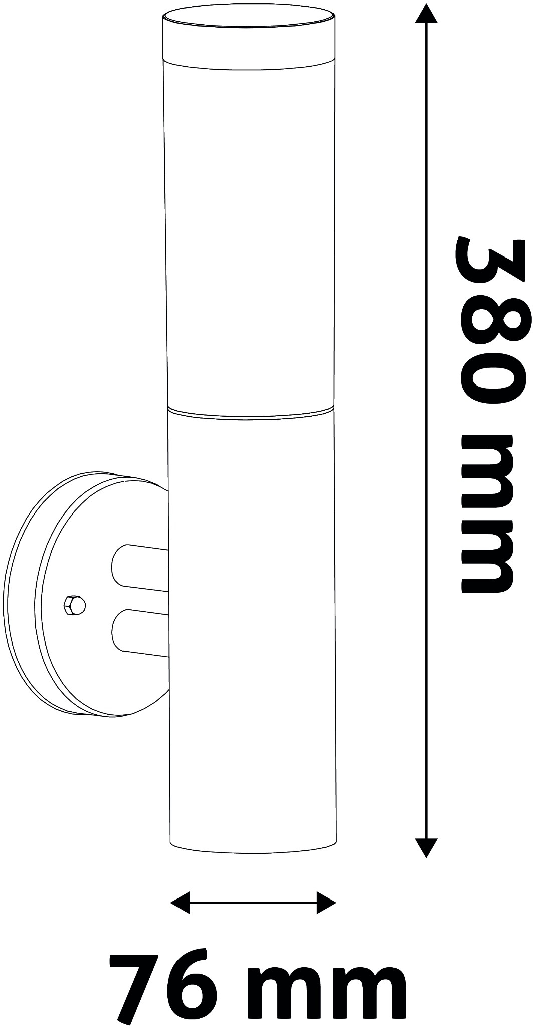 Avide AOLWE27-BOCA-AN BOCA - Venkovní nástěnné antracitové svítidlo, 1 x E27, IP44