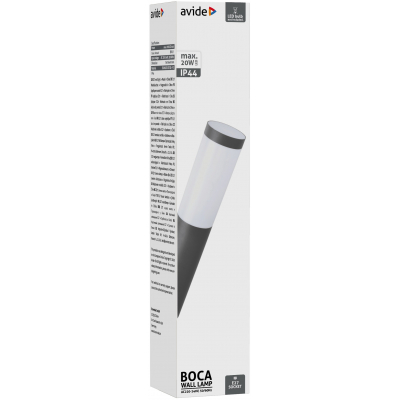 Avide AOLWE27-BOC-AN BOCA - Venkovní nástěnné antracitové svítidlo, 1 x E27, IP44