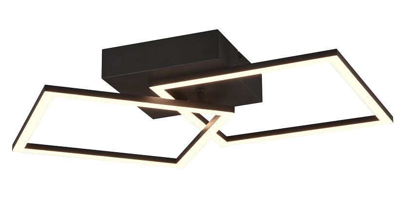 Trio Leuchten R64492132 TRAIL - Moderní LED černý stropní lustr s natáčecím ramenem, LED 20W, 3000K, 60 x 35,2cm