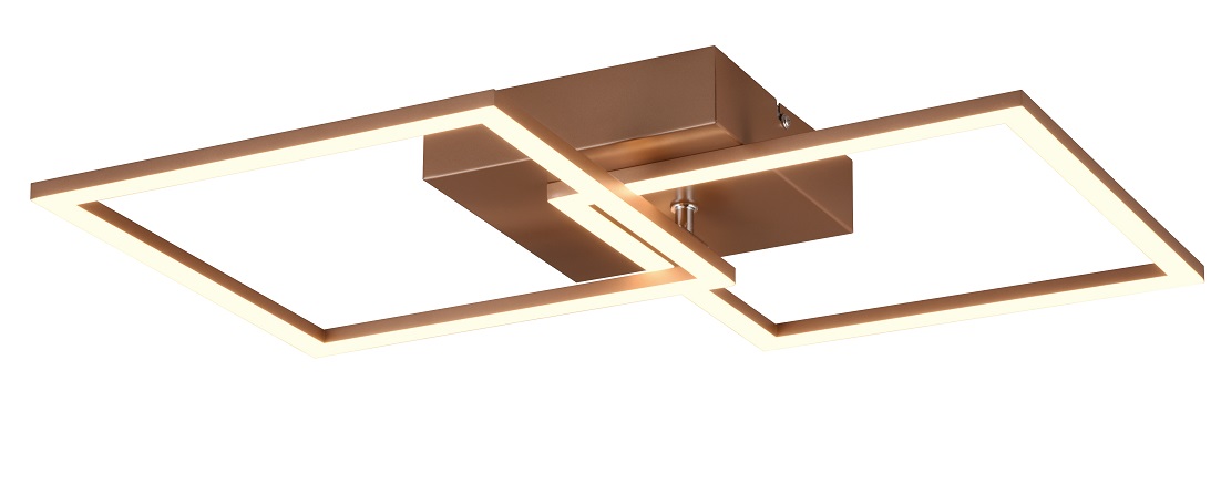Trio Leuchten R64492165 TRAIL - Moderní LED hnědý stropní lustr s natáčecím ramenem, LED 20W, 3000K, 60 x 35,2cm