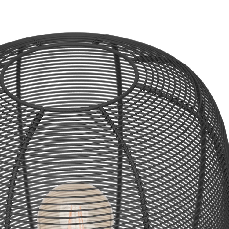 Eglo 43968 RINROE - Stojací lampa na trojnožce v černé barvě 1 x E27, 140cm