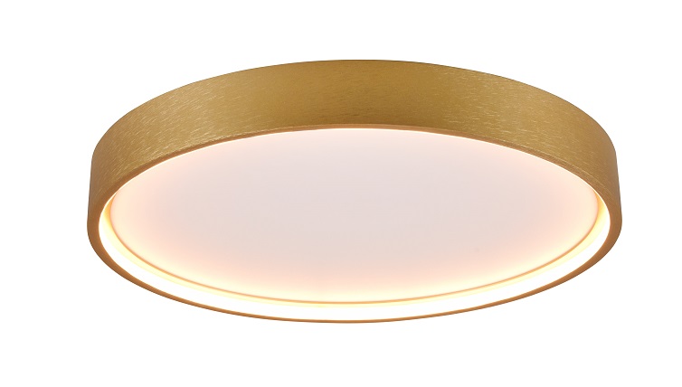 Trio Leuchten 641310208 DOHA - Stropní mosazné kulaté svítidlo, 3x režim svícení, LED 29W, 2300 + 3000+ 4000K, Ø 45cm 
