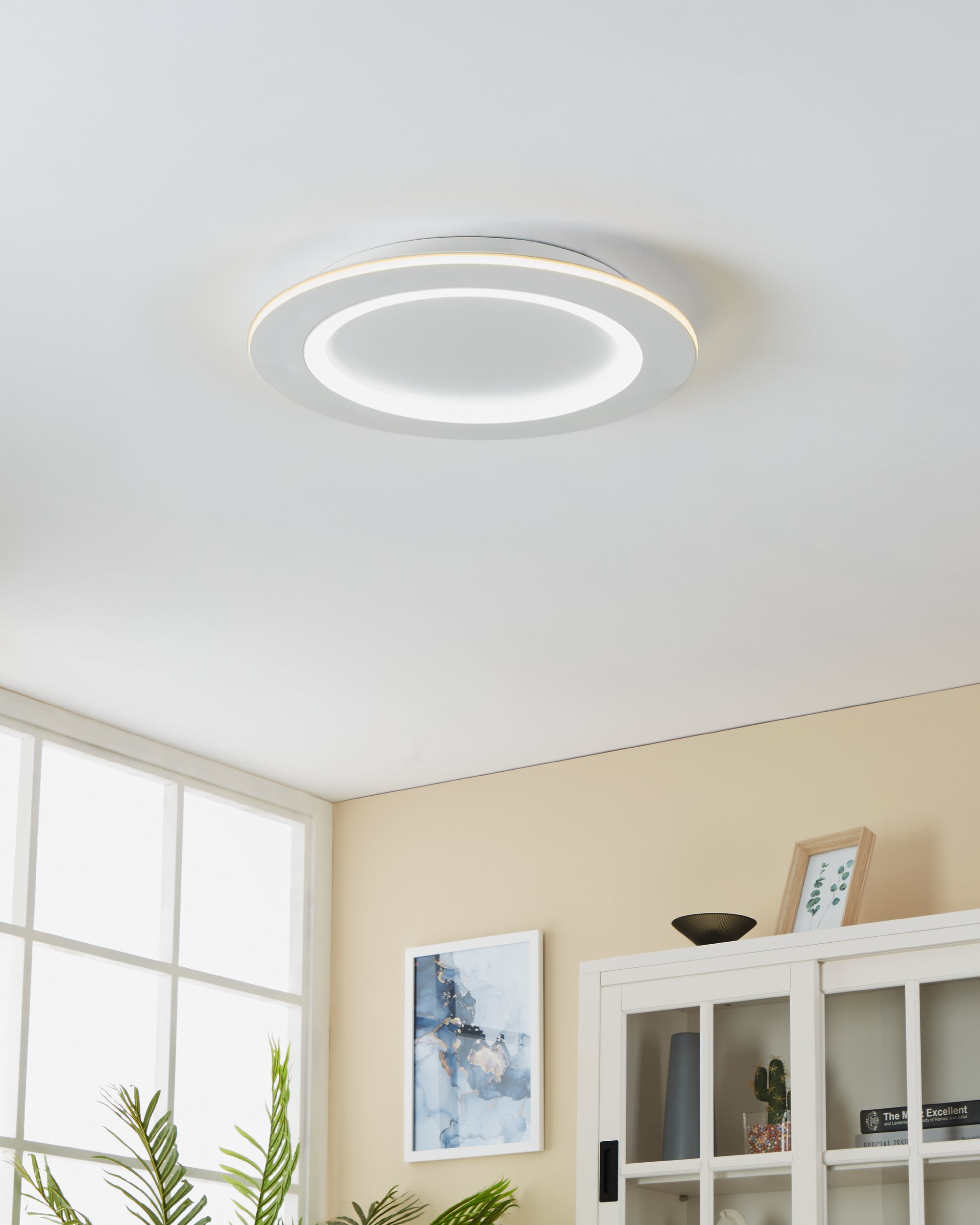 Eglo ZIGBEE 900486 PADROGIANO-Z - Stropní LED čtvercové RGB svítidlo ovládané ovladačem, nebo z mobilní aplikace, LED 26,5W, Ø 45cm