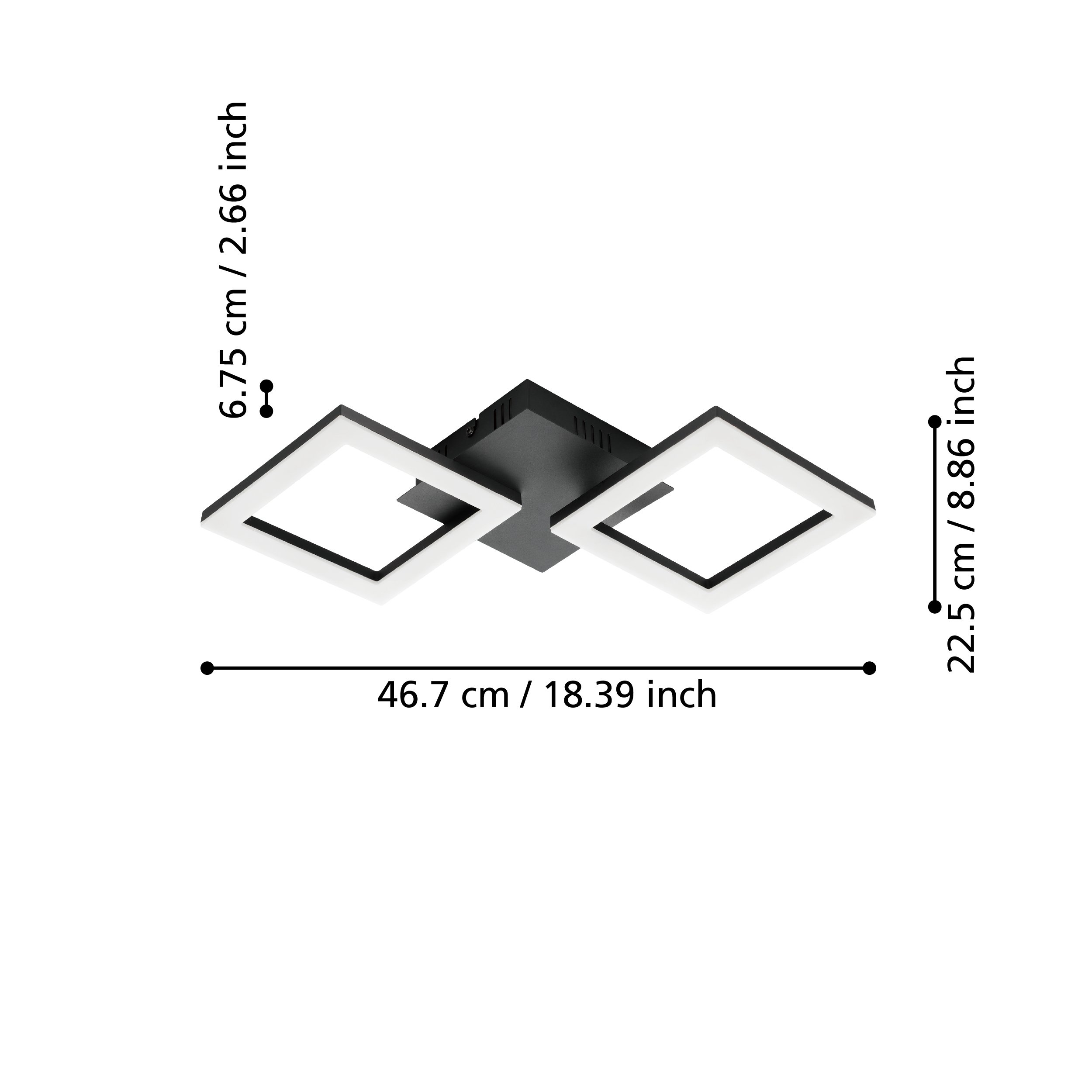 Eglo ZIGBEE 900315 PARANDAY-Z - Stropní LED svítidlo ovládáné ovladačem, nebo z mobilní aplikace, LED 15,5W, 3000-6500K