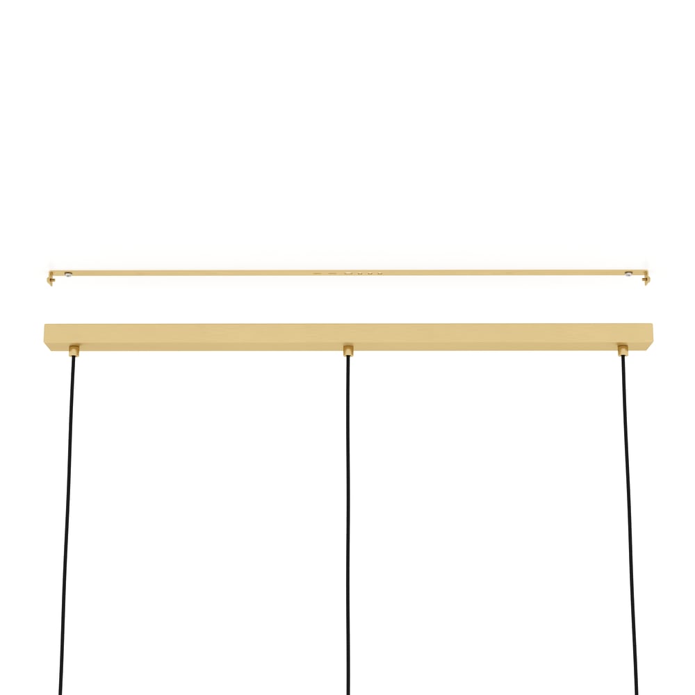 Eglo 900813 CAPRAROLA - Závěsné mosazné svítidlo s hnědými skleněnými stínidly, 3 x E27, 90cm