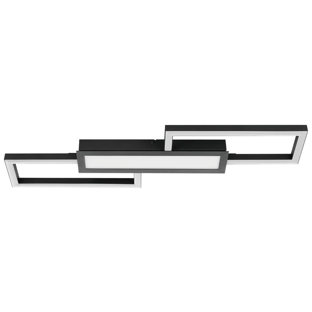 Eglo 99792 MONIROTE - LED stropní svítidlo s dálkovým ovladačem v černé barvě, LED 37W, 78 x 26cm, 3000K - 6500K