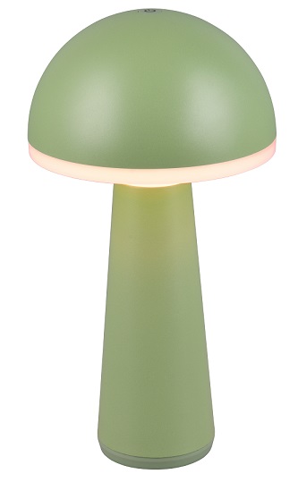 Trio Leuchten R57716149 FUNGO - Venkovní přenosná nabíjecí lampička v zelené barvě, IP54, LED 2W, 3000 + 4000 + 6500K, 31cm