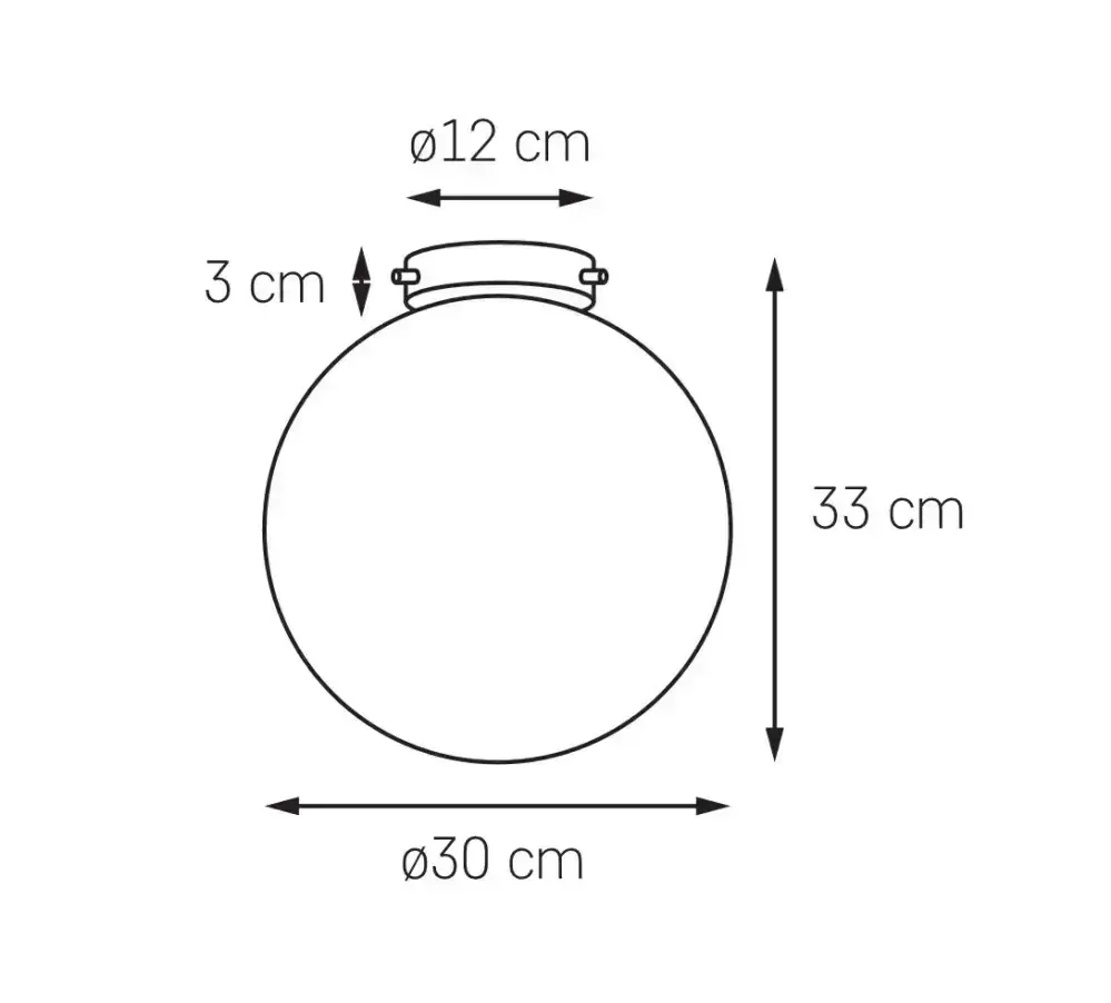 Kaspa 10729105 ALUR - Stropní svítidlo s kulatým skleněným stínidlem, zlatá montura, 1 x E27, Ø 30cm