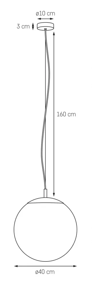 Kaspa 10723303 ALUR L - Závěsné svítidlo s kulatým skleněným stínidlem, chrom lesk, 3 x E27, Ø 40cm