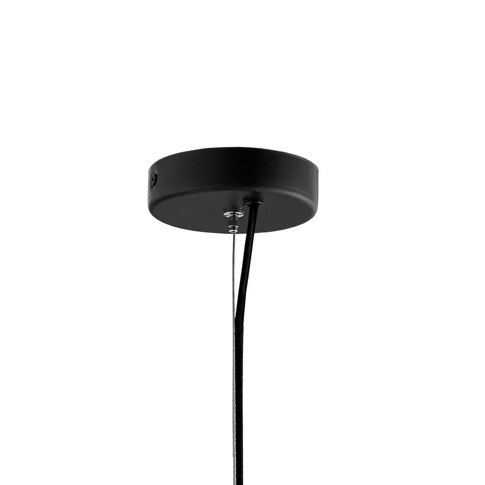 Kaspa 10736102 ALUR L - Závěsné svítidlo s kulatým skleněným stínidlem, černá barva, 3 x E27, Ø 40cm