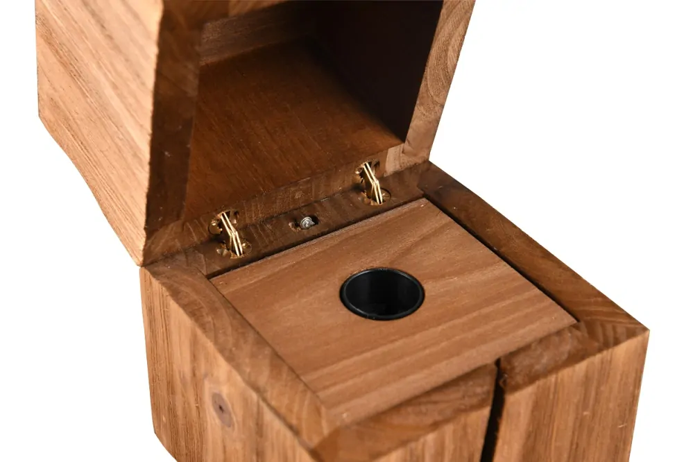 Trio Leuchten 514110130 TREASURE - Stolní dřevěná lampička na noční stolek, 1 x E14, včetně LED žárovky, přírodní dřevo