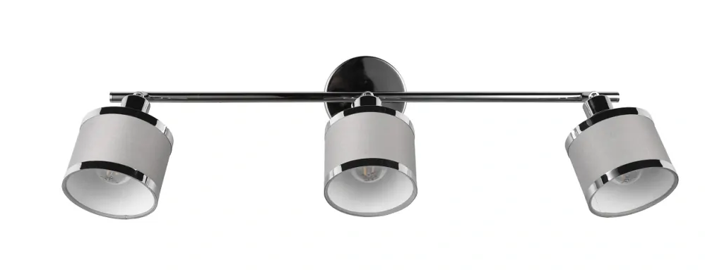 Trio Leuchten 812100306 AROSA - Elegantní stropní svítidlo s textilními stínidly, chrom lesk, 3 x E14, šířka 80cm