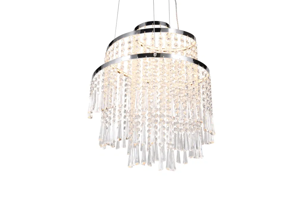 Trio Leuchten R37341106 POMP - Moderní závěsné svítidlo s ověsky, stmívatelné dálkovým ovladačem, LED 30W, 4300lm, 2700 - 6500K, Ø 38cm
